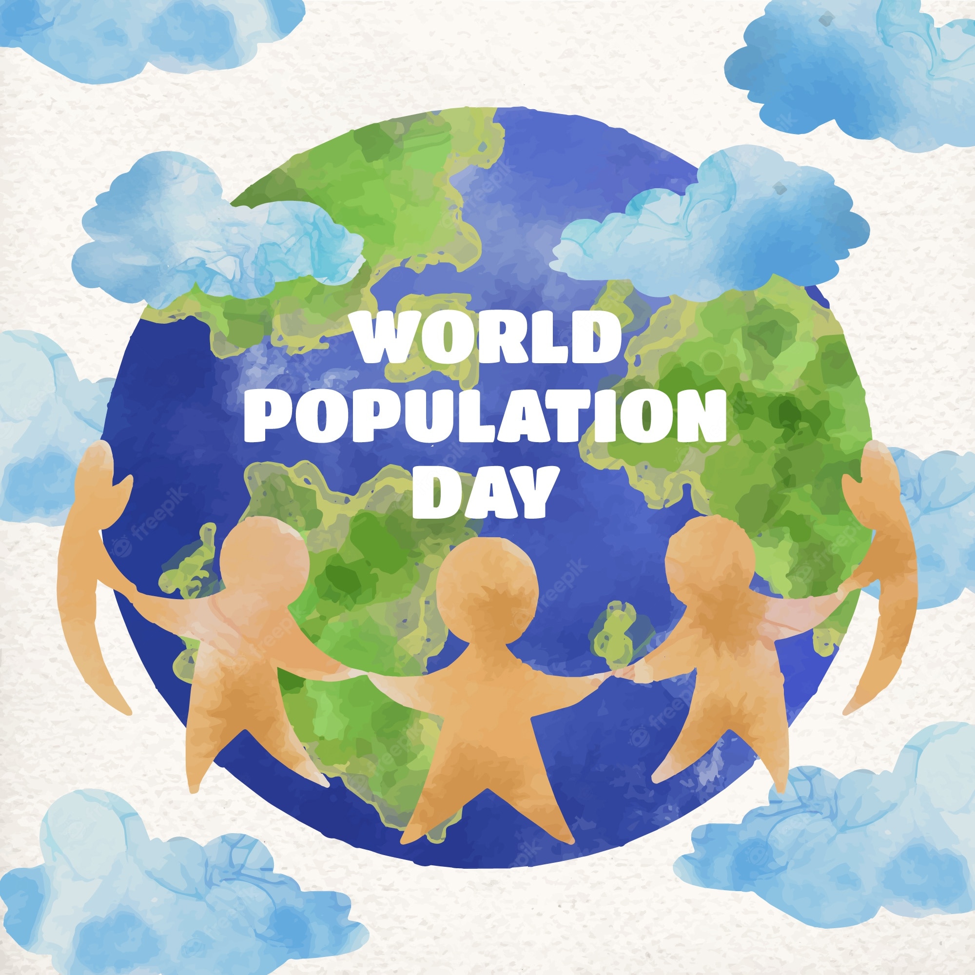 World Population Day. 11 July. Concept of a world holiday. Hands of  different colors stretch. Symbolic image Planet Earth. Event name Stock  Vector Image & Art - Alamy